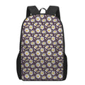 Watercolor White Daisy Pattern Print 17 Inch Backpack