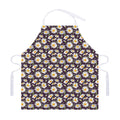 Watercolor White Daisy Pattern Print Adjustable Apron