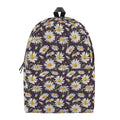 Watercolor White Daisy Pattern Print School Backpack