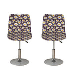 Watercolor White Daisy Pattern Print Bar Stool Covers
