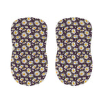 Watercolor White Daisy Pattern Print Bar Stool Covers