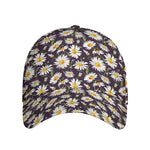Watercolor White Daisy Pattern Print Baseball Cap