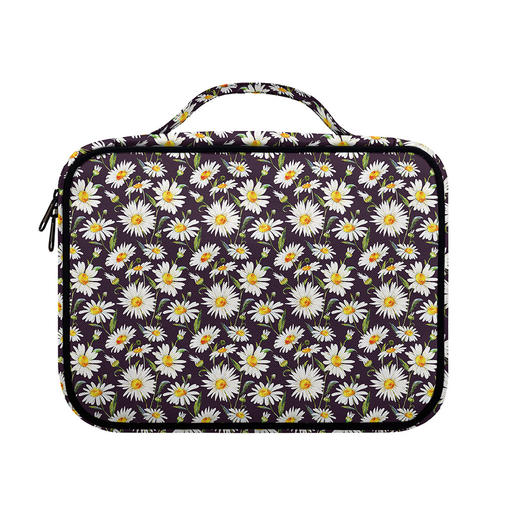 Watercolor White Daisy Pattern Print Briefcase Bible Bag