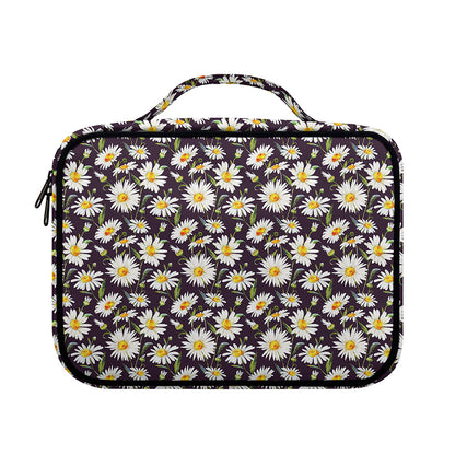 Watercolor White Daisy Pattern Print Briefcase Bible Bag