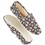 Watercolor White Daisy Pattern Print Casual Shoes