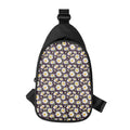 Watercolor White Daisy Pattern Print Sling Bag