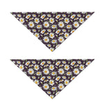 Watercolor White Daisy Pattern Print Dog Bandana