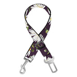 Watercolor White Daisy Pattern Print Dog Seat Belt