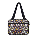 Watercolor White Daisy Pattern Print Double Strap Bible Bag