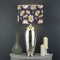 Watercolor White Daisy Pattern Print Drum Lamp Shade