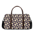 Watercolor White Daisy Pattern Print Duffel Bag