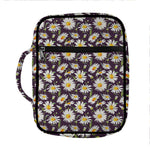 Watercolor White Daisy Pattern Print Front Pocket Bible Bag