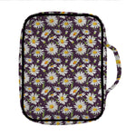 Watercolor White Daisy Pattern Print Front Pocket Bible Bag