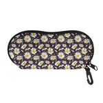 Watercolor White Daisy Pattern Print Glasses Case