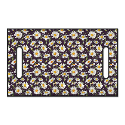 Watercolor White Daisy Pattern Print Golf Cart Seat Cover