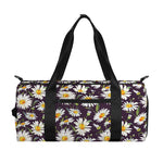 Watercolor White Daisy Pattern Print Gym Bag