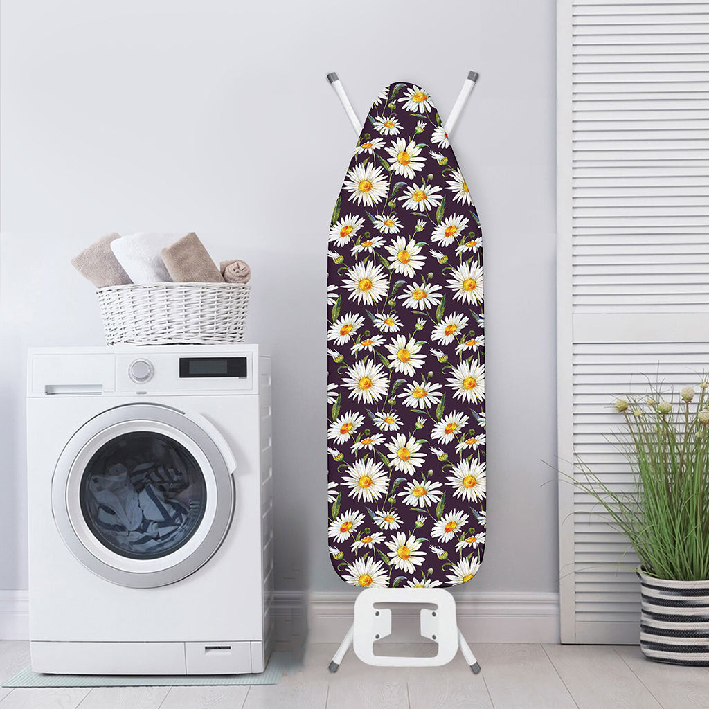 Watercolor White Daisy Pattern Print Ironing Board Cover