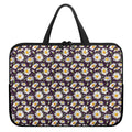 Watercolor White Daisy Pattern Print Laptop Sleeve With Handle
