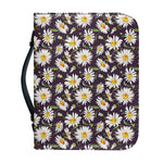 Watercolor White Daisy Pattern Print Leather Bible Cover