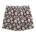 Watercolor White Daisy Pattern Print Mesh Shorts