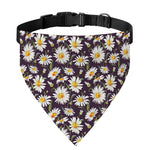 Watercolor White Daisy Pattern Print Over The Collar Dog Bandana