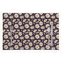 Watercolor White Daisy Pattern Print Placemat