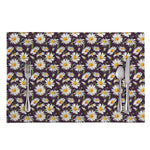 Watercolor White Daisy Pattern Print Placemat
