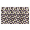 Watercolor White Daisy Pattern Print Polyester Doormat
