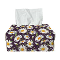 Watercolor White Daisy Pattern Print Rectangle Tissue Box Cover
