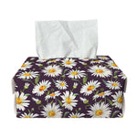 Watercolor White Daisy Pattern Print Rectangle Tissue Box Cover