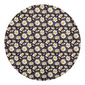 Watercolor White Daisy Pattern Print Round Blanket