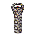 Watercolor White Daisy Pattern Print Single Neoprene Wine Tote