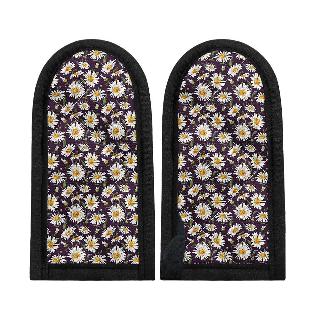 Watercolor White Daisy Pattern Print Skillet Handle Cover