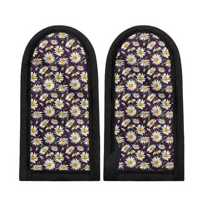 Watercolor White Daisy Pattern Print Skillet Handle Cover