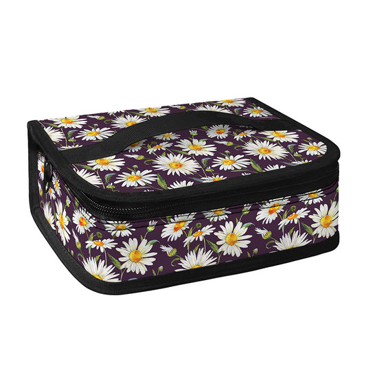 Watercolor White Daisy Pattern Print Small Lunch Bag
