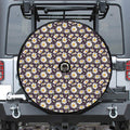 Watercolor White Daisy Pattern Print Tire Cover With Camera Hole