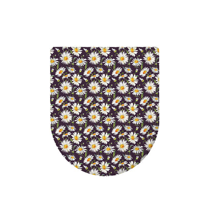Watercolor White Daisy Pattern Print Toilet Lid Cover