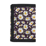Watercolor White Daisy Pattern Print Trifold Wallet
