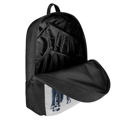 Watercolor Wolf Portrait Print 17 Inch Backpack