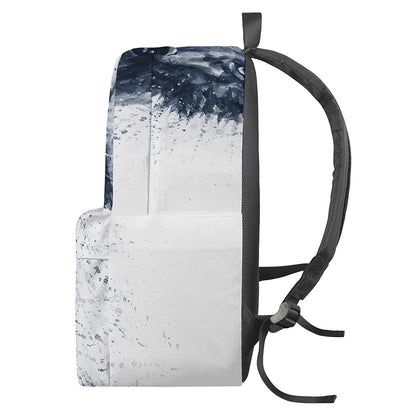 Watercolor Wolf Portrait Print Backpack