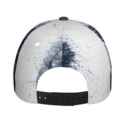 Watercolor Wolf Portrait Print Baseball Cap