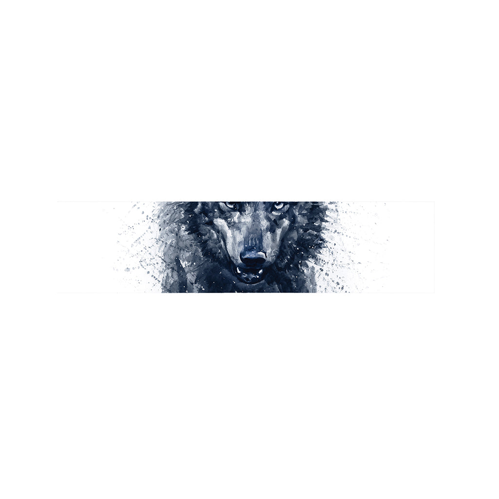 Watercolor Wolf Portrait Print Bed Runner