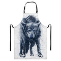 Watercolor Wolf Portrait Print Bib Apron With Pocket
