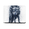 Watercolor Wolf Portrait Print Bifold Wallet