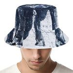 Watercolor Wolf Portrait Print Bucket Hat