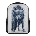 Watercolor Wolf Portrait Print Casual Backpack