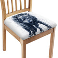 Watercolor Wolf Portrait Print Chair Cushion Cover
