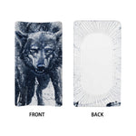 Watercolor Wolf Portrait Print Changing Pad Cover