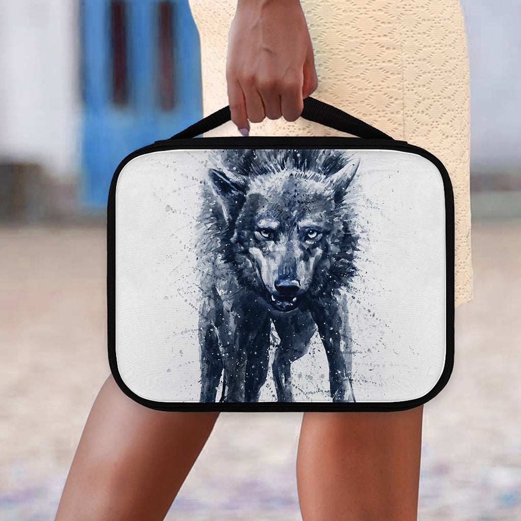 Watercolor Wolf Portrait Print Classic Bible Case