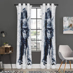 Watercolor Wolf Portrait Print Curtain